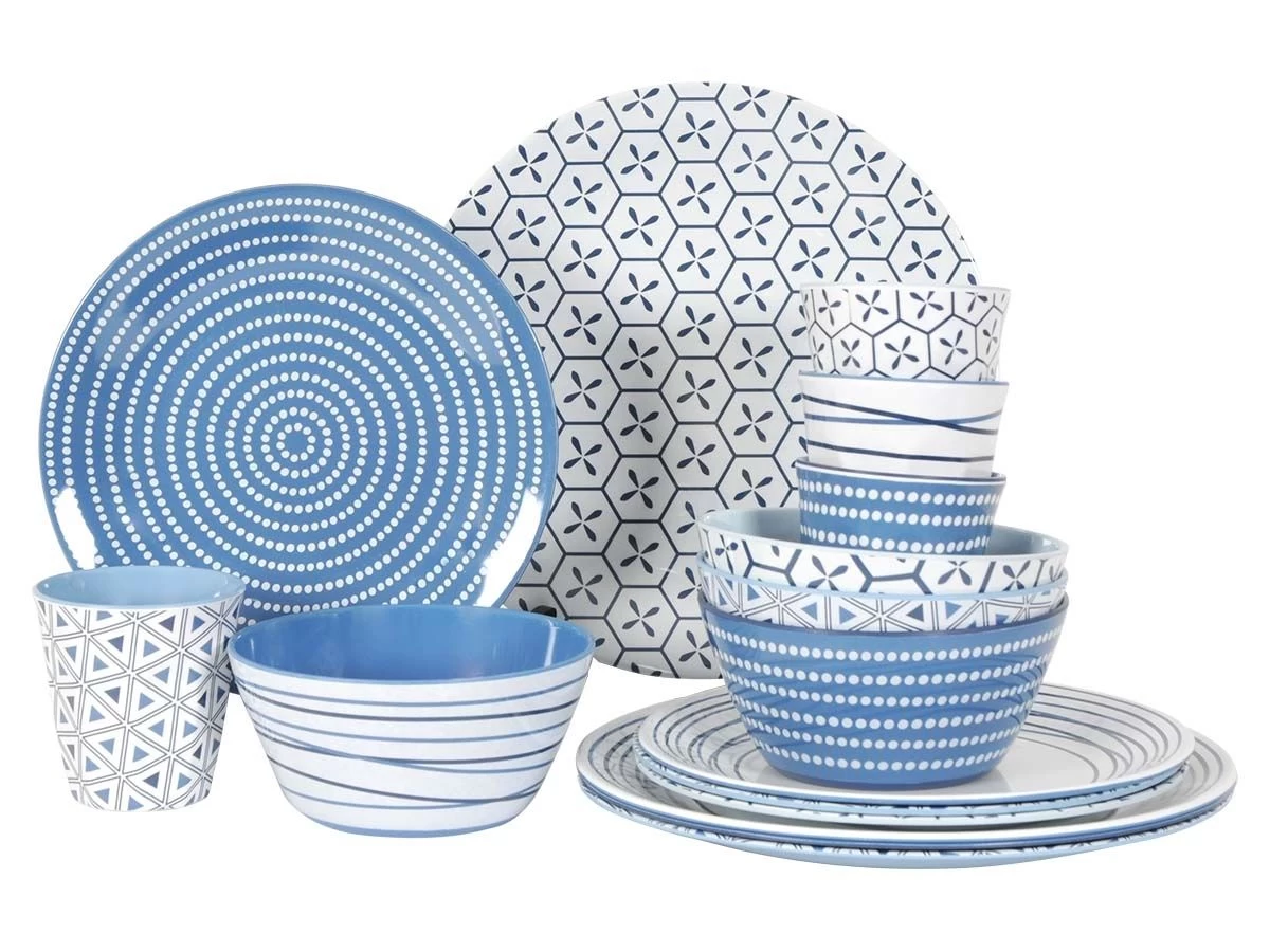 Bo-Camp mix & match blauw 16-delig serviesset Bo-Camp Mix & Match Blauw 16-delig Serviesset -Wildernis Kampeer Winkel bo camp mix match 16 delig serviesset ecommerce