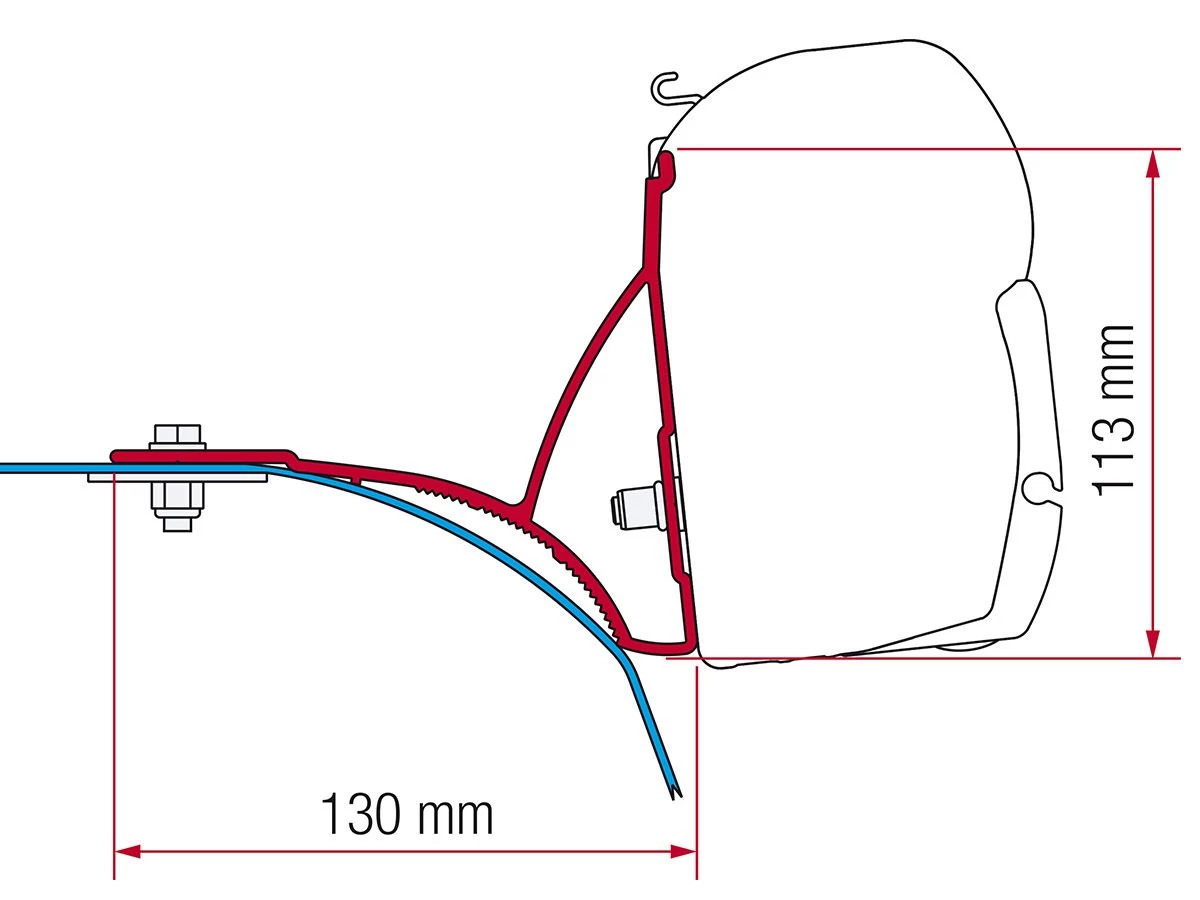 Fiamma F45 adapter Ducato Roof Rack H2 >2006 Fiamma F45 Adapter Ducato Roof Rack H2 >2006 -Wildernis Kampeer Winkel fiamma adapter f45 ducato roof rack 2006 ecommerce 0d02 1