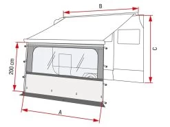 Fiamma Blocker Pro Voorwand VAN 250 -Wildernis Kampeer Winkel fiamma blocker pro 4 ecommerce 182a 25