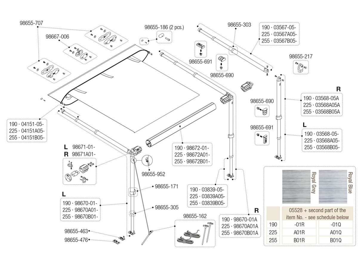 Fiamma Ligger Caravanstore 190 -Wildernis Kampeer Winkel fiamma caravanstore 013 190 255 spare parts 3 ecommerce d47d