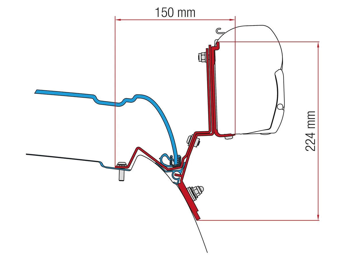 Fiamma F45/F35 adapter V Class Marco Polo Fiamma F45/F35 Adapter V Class Marco Polo -Wildernis Kampeer Winkel fiamma f45 adapter v class marco polo ecommerce 426e