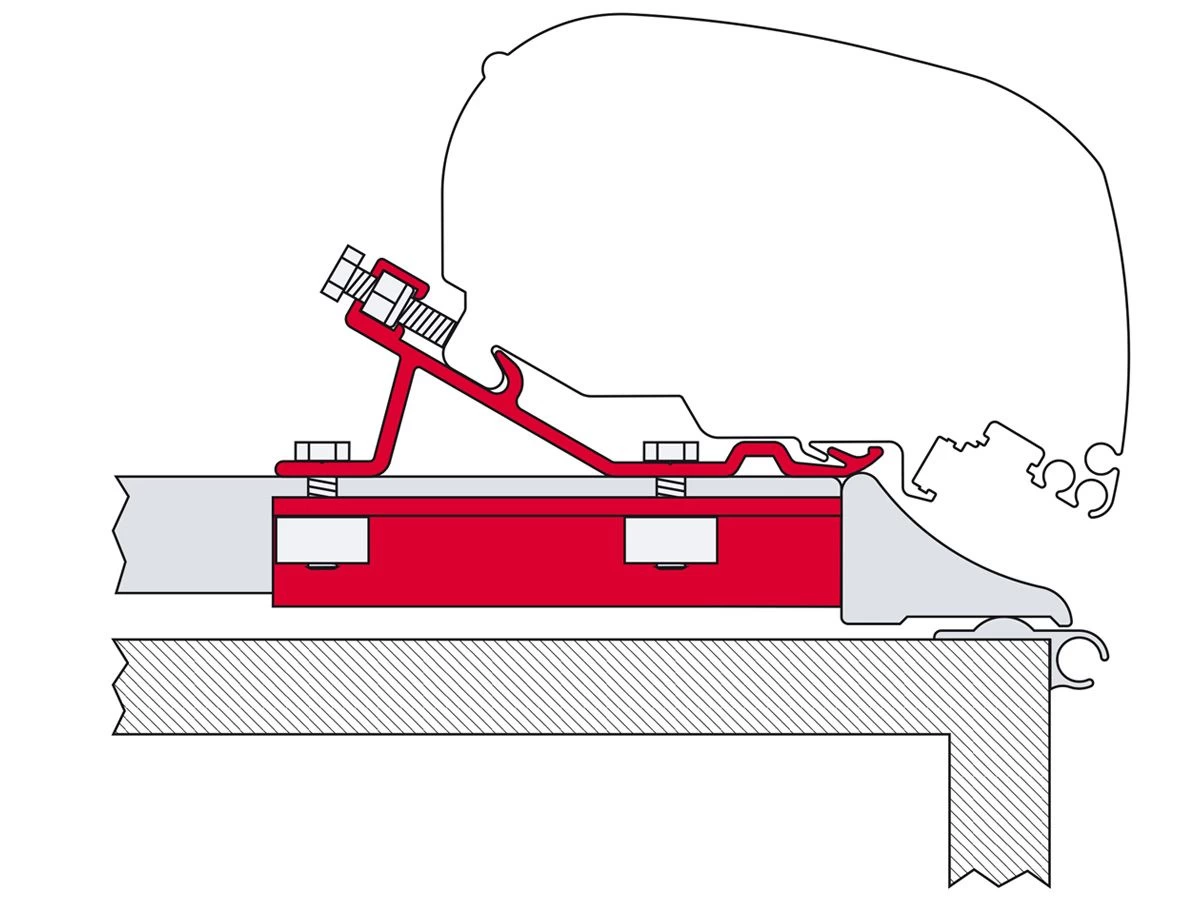 Fiamma F80/F65 adapter Fixing Bar Fiamma F80/F65 Adapter Fixing Bar -Wildernis Kampeer Winkel