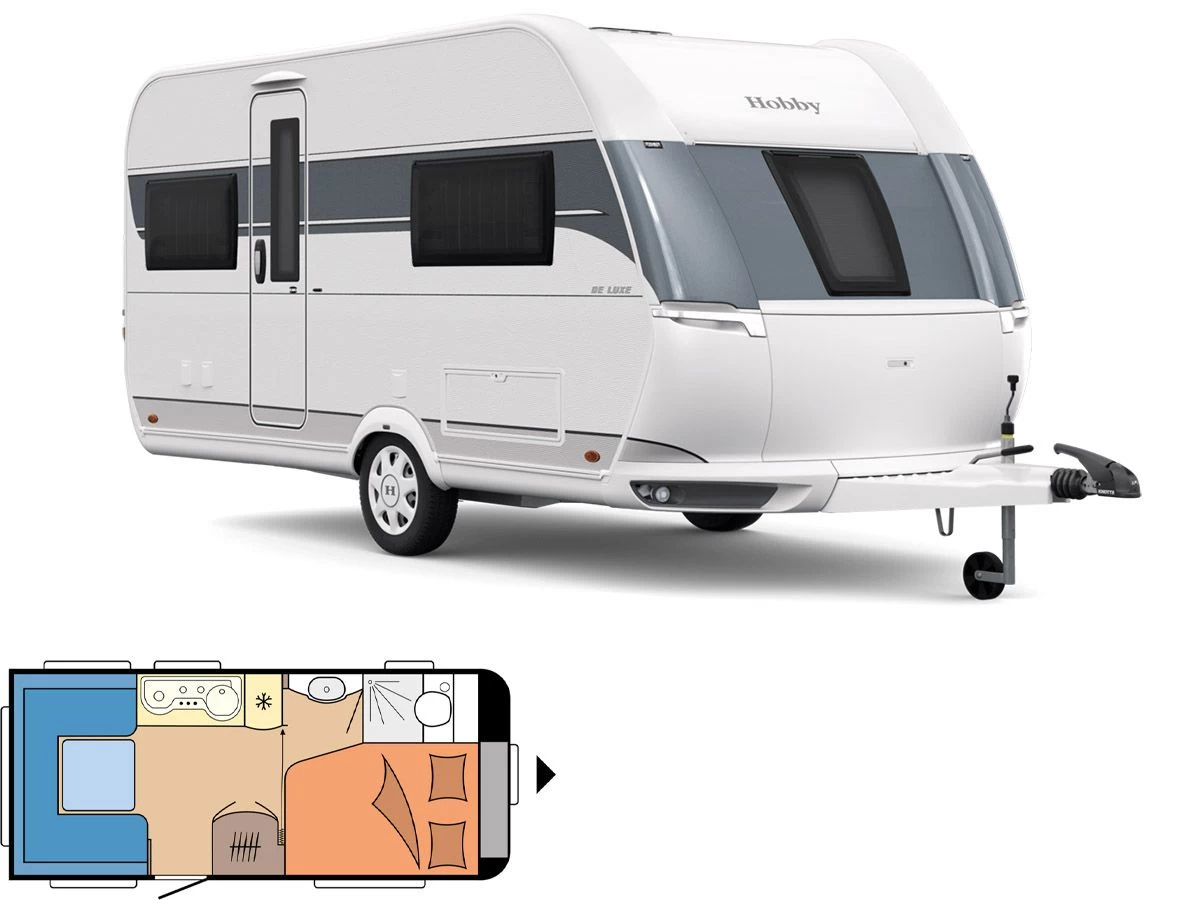 Hobby De Luxe 460 UFe caravan Hobby De Luxe 460 UFe Caravan -Wildernis Kampeer Winkel
