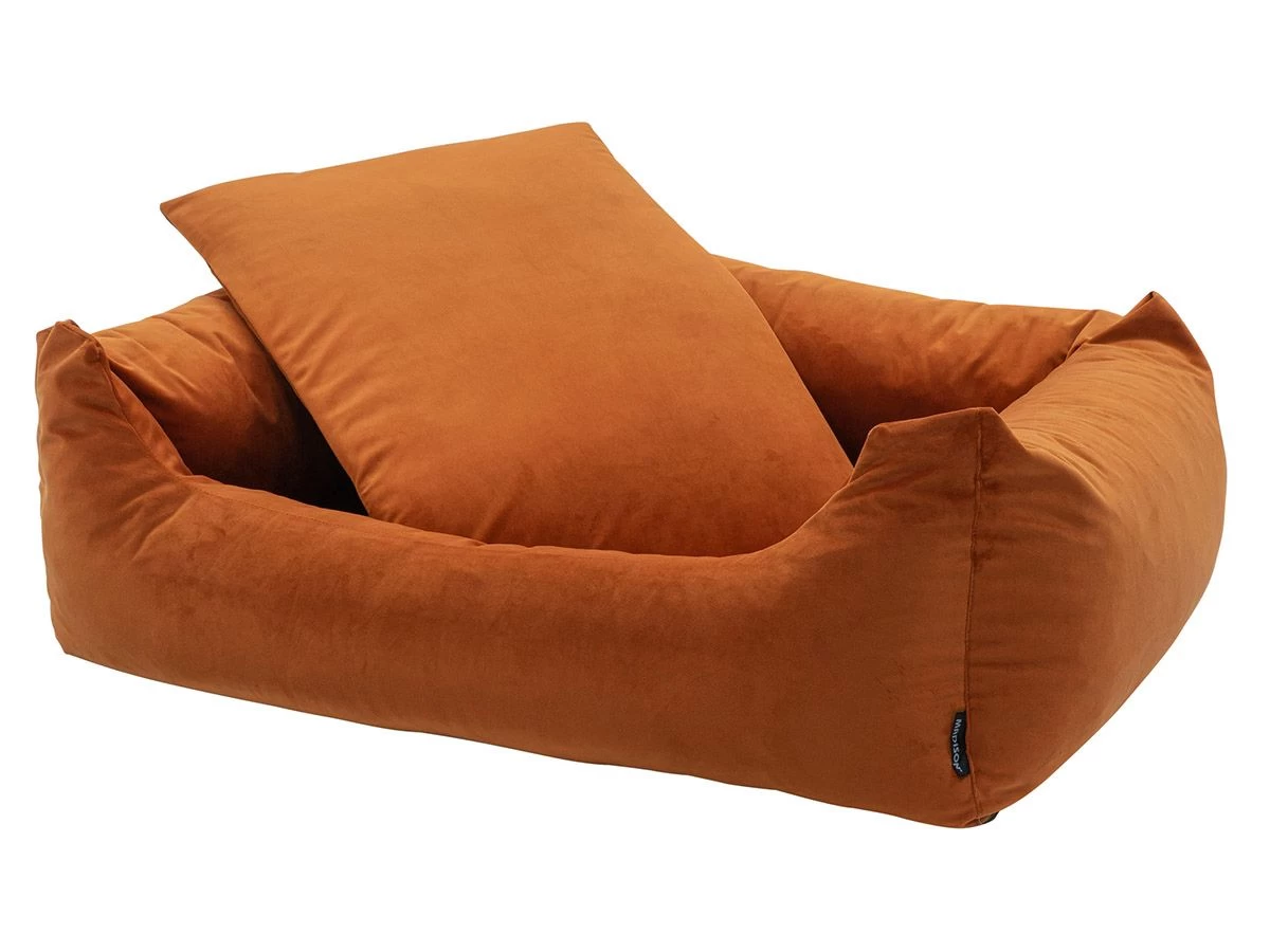 Madison Medium Velours orange hondenmand Madison Medium Velours Orange Hondenmand -Wildernis Kampeer Winkel