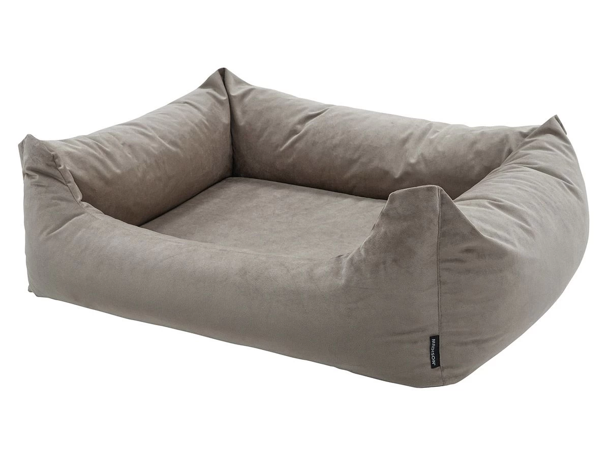 Madison Small Velours taupe hondenmand Madison Small Velours Taupe Hondenmand -Wildernis Kampeer Winkel