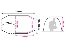 Obelink Lodge 180 Tunneltent -Wildernis Kampeer Winkel obelink lodge 180 floor plan ecommerce ba3c