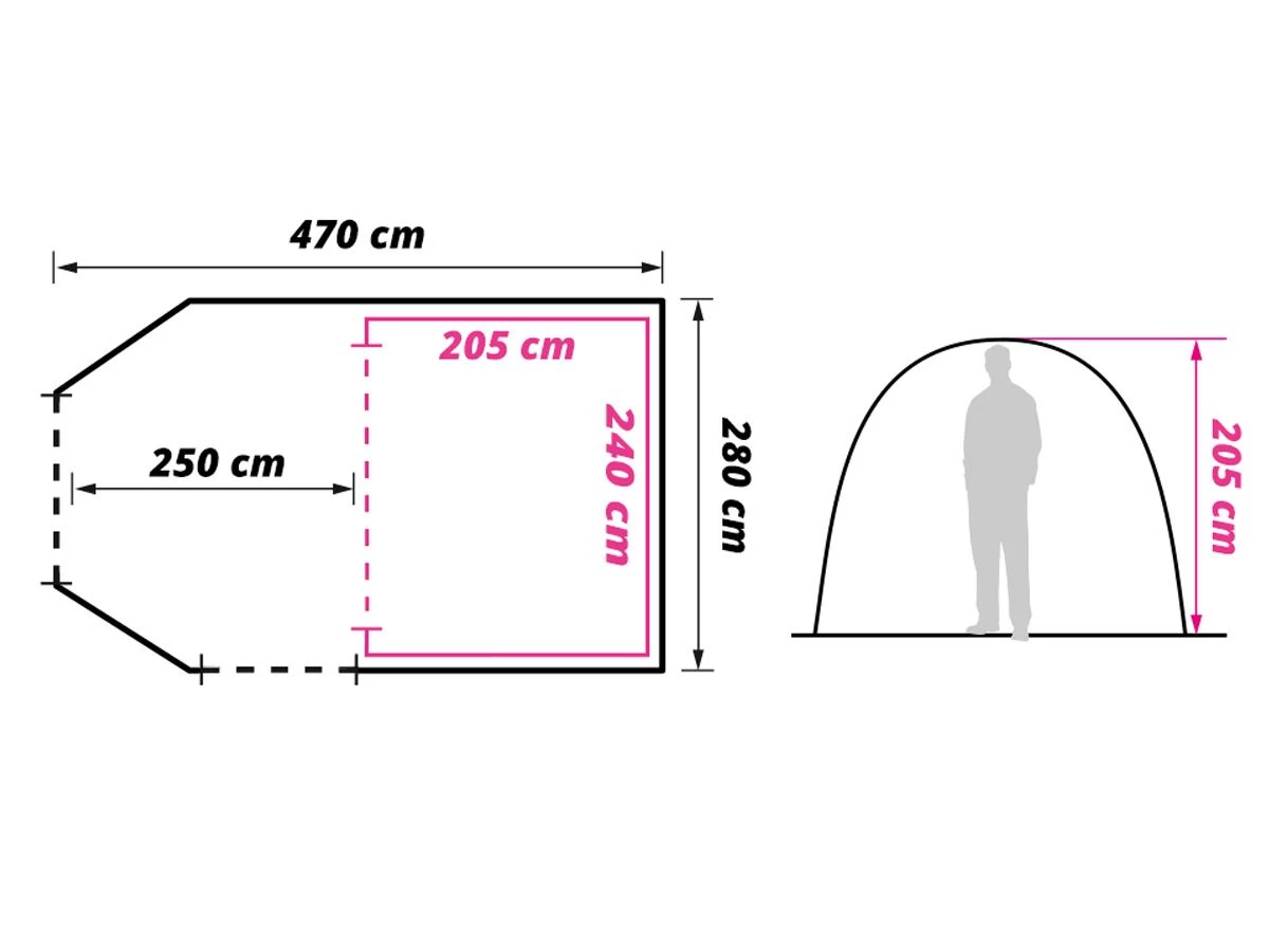Obelink Summer 4 Easy Air opblaasbare tunneltent Obelink Summer 4 Easy Air Opblaasbare Tunneltent -Wildernis Kampeer Winkel obelink summer 4 easy air floor plan ecommerce